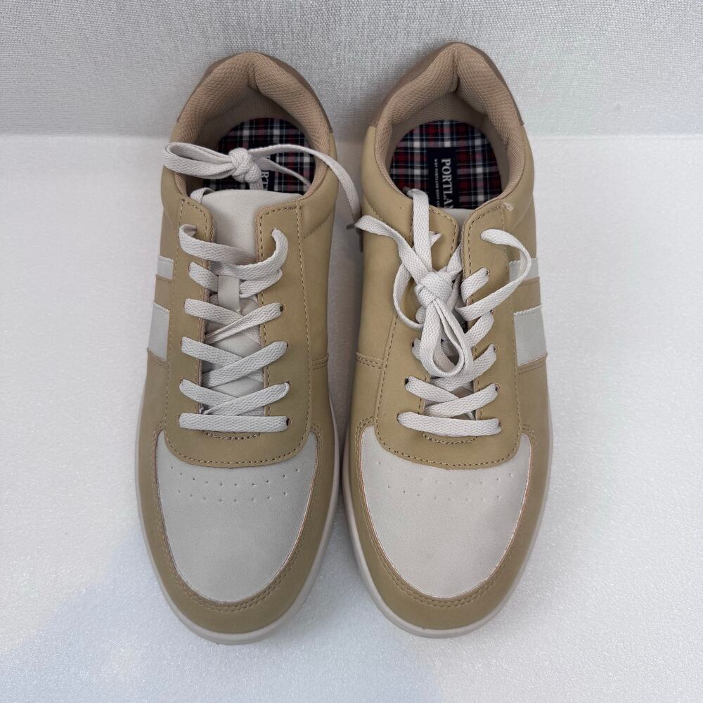 Portland Leather Mens Sneakers Tan White Plaid Lining Casual Sneaker Size US 10